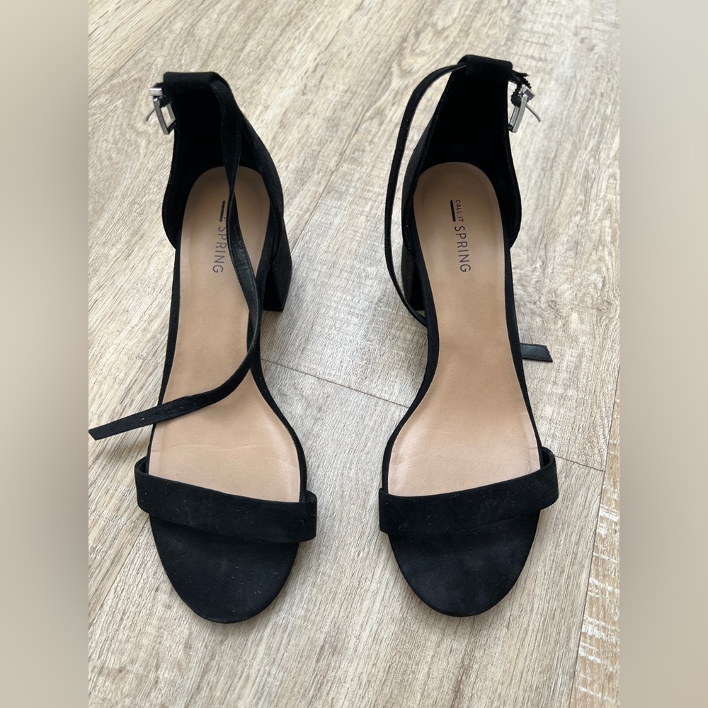 Cute Black Block Heel